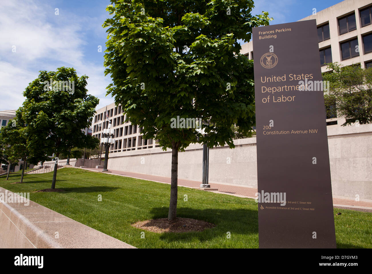US Department of Labor headquarters building - Washington DC, Stati Uniti d'America Foto Stock