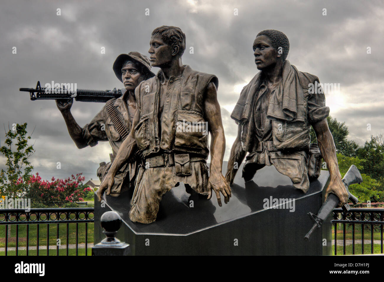 La scultura è un dettaglio colato dall'originale stampi di Frederick Hart'stre soldati statua presso il Memoriale dei Veterani del Vietnam Foto Stock