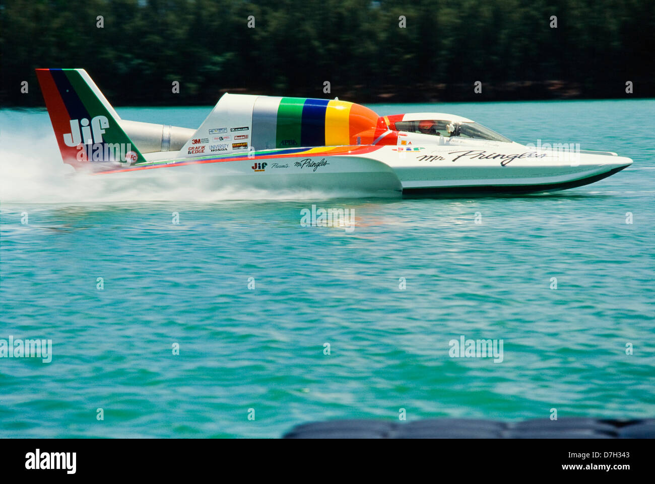 Hydorplane racing Miami Marine Stadium, Miami, Foto Stock