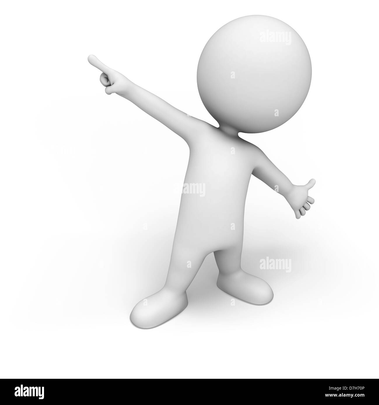 3d la gente bianca isolata su sfondo bianco Foto Stock