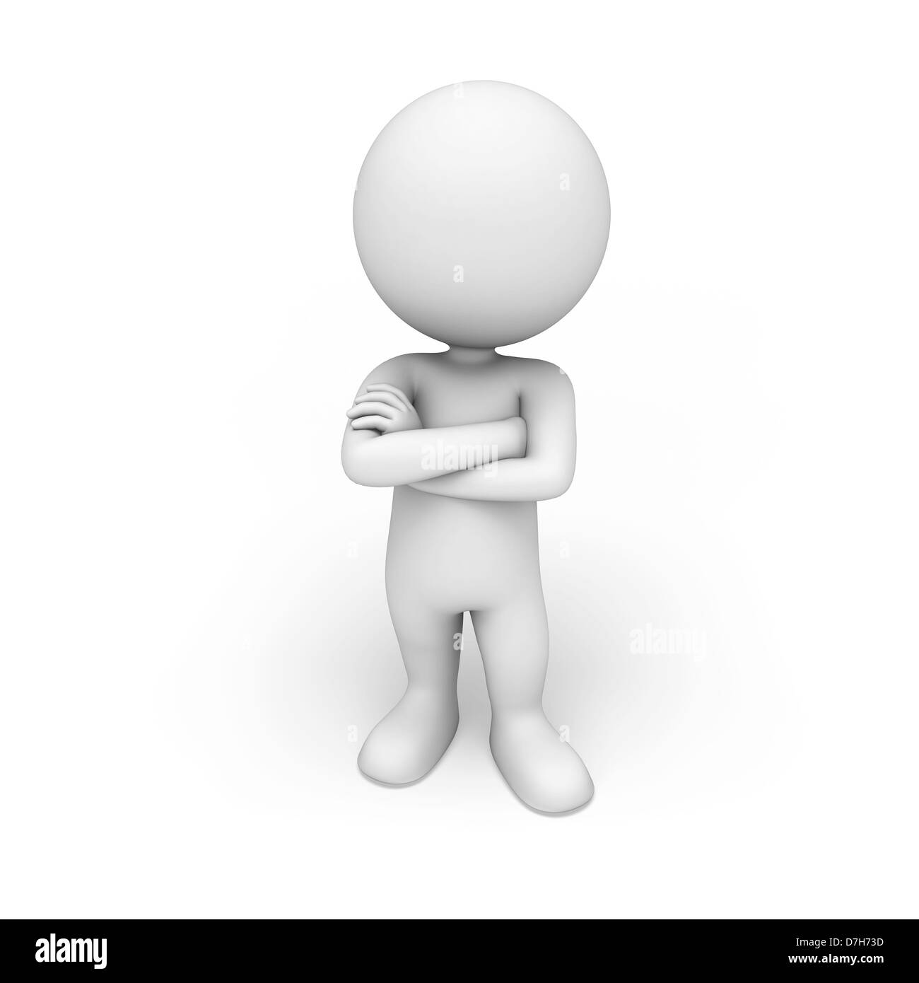 3d la gente bianca isolata su sfondo bianco Foto Stock