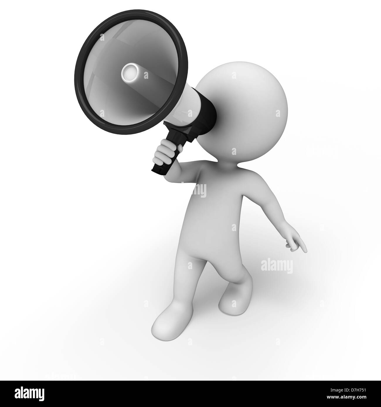 3d la gente bianca isolata su sfondo bianco Foto Stock