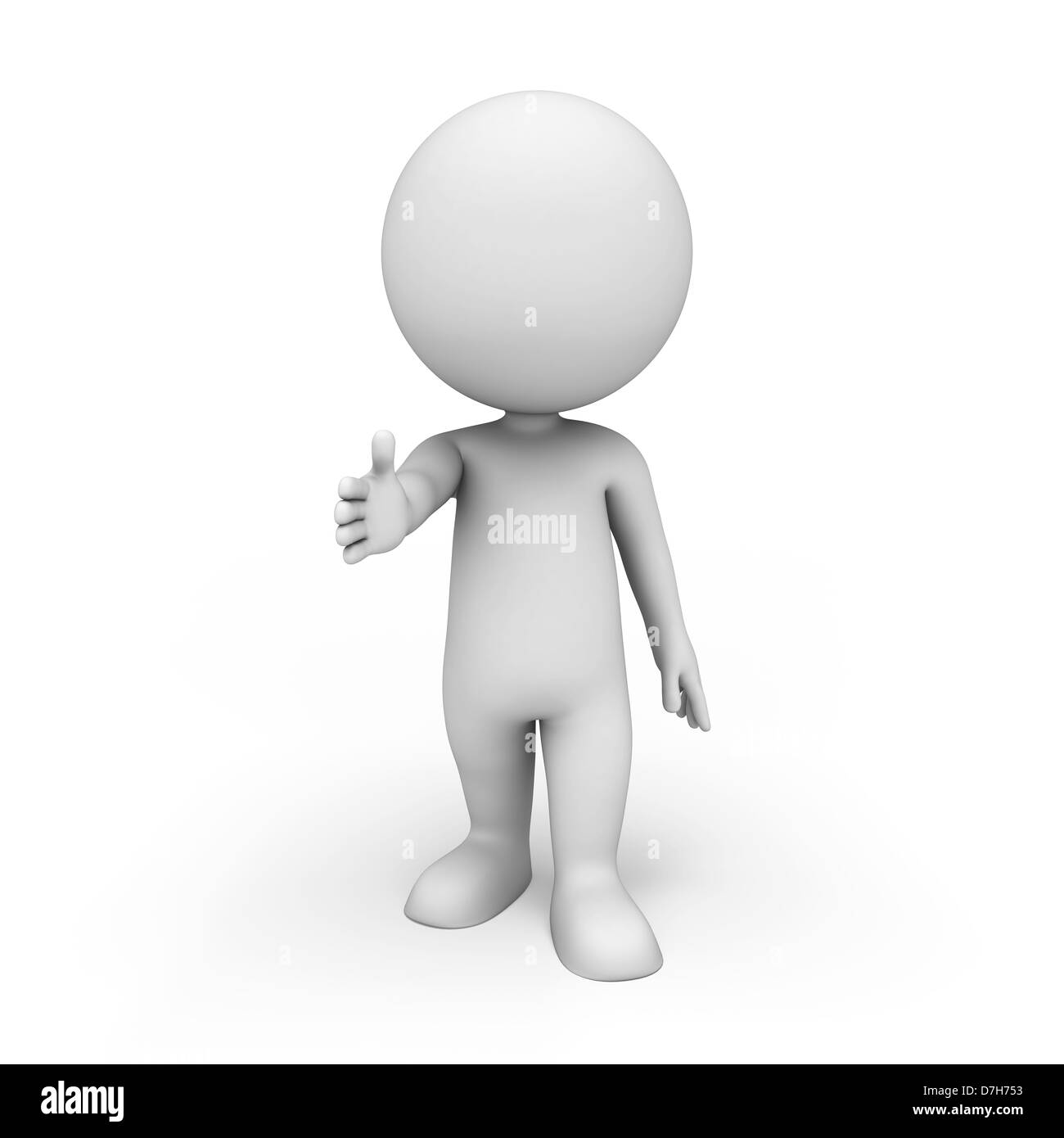 3d la gente bianca isolata su sfondo bianco Foto Stock