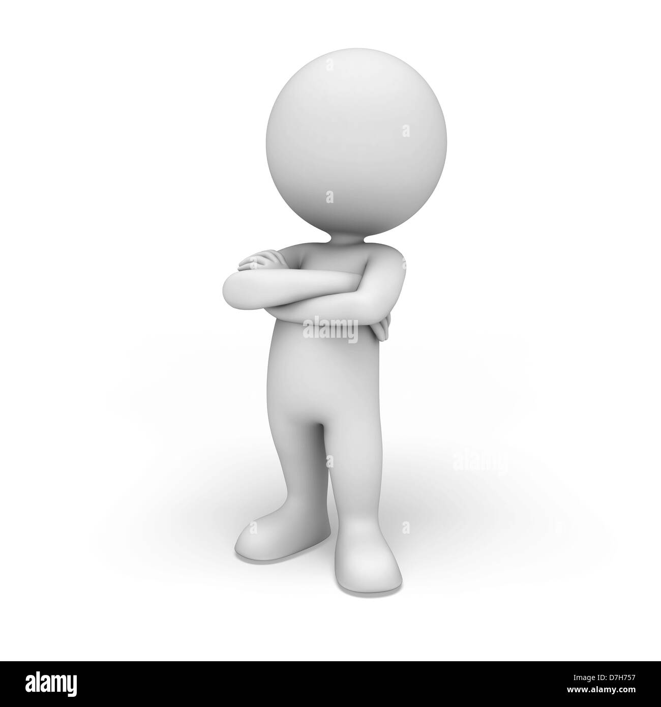 3d la gente bianca isolata su sfondo bianco Foto Stock