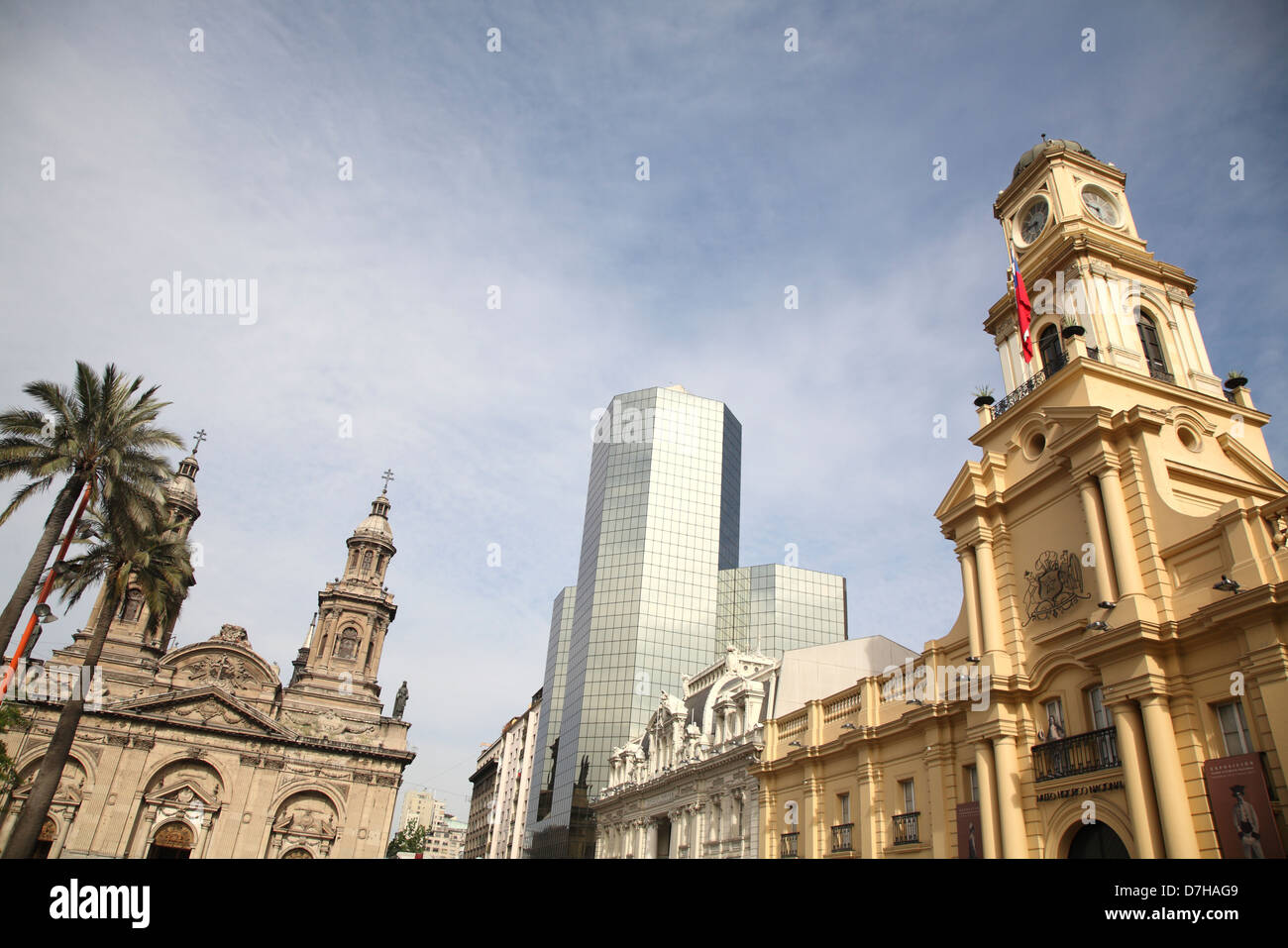 Santiago de Cile Plaza de Armas Foto Stock