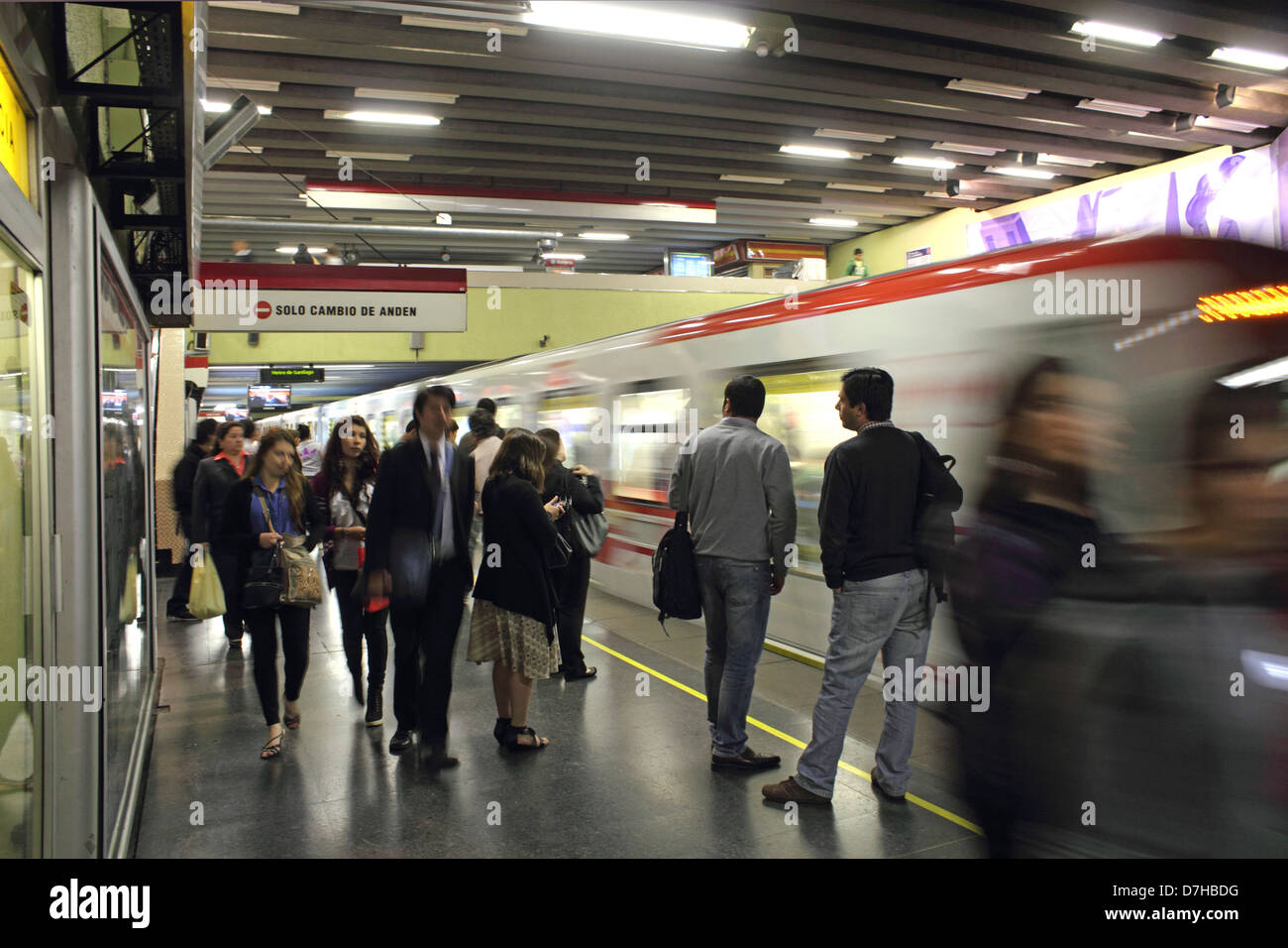 Santiago de Cile Metro Foto Stock