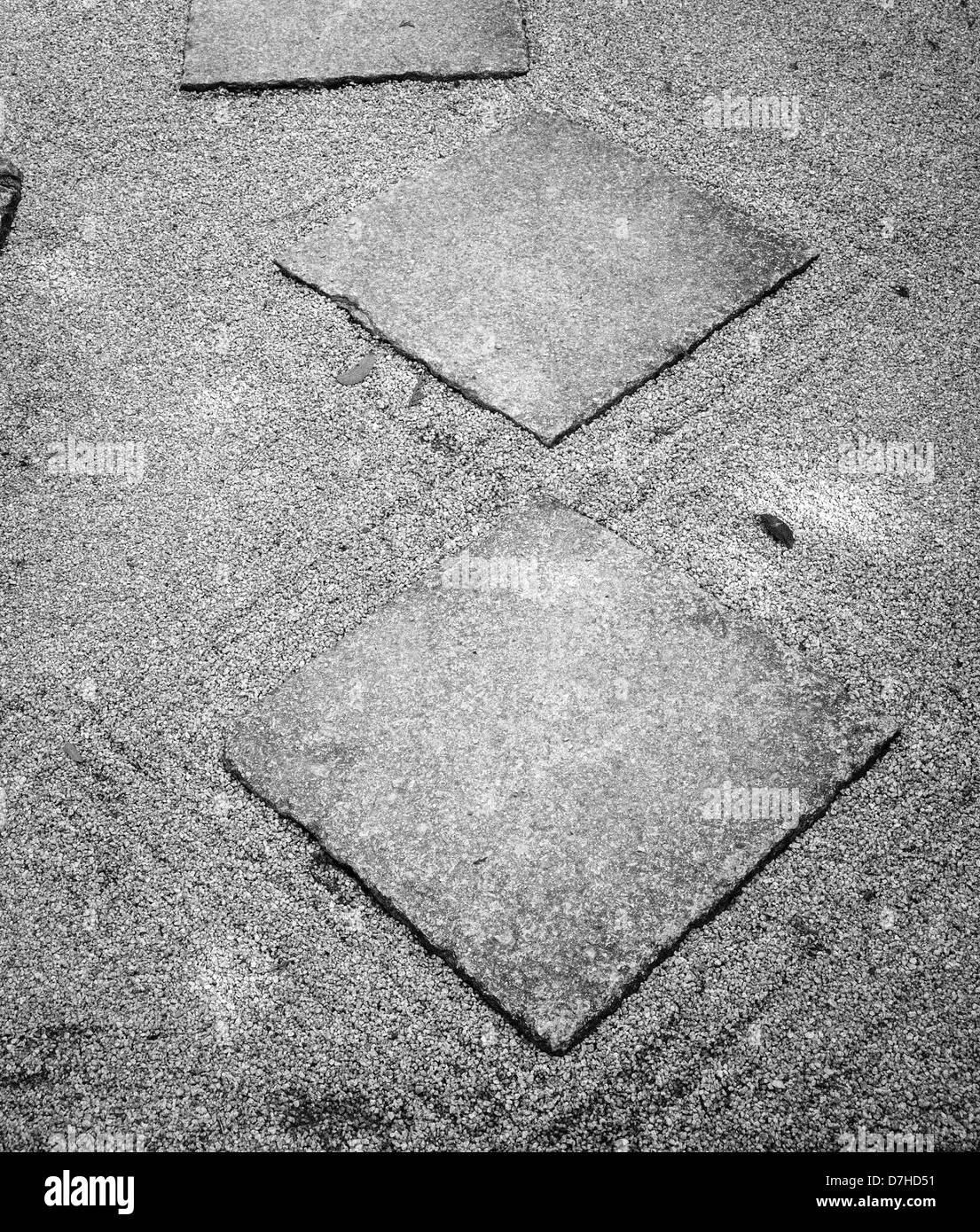 Giappone, Kyoto Ginkaku-ji (Jishō-ji tempio o del Padiglione di Argento) Zen tempio buddista, vista del giardino a secco Foto Stock