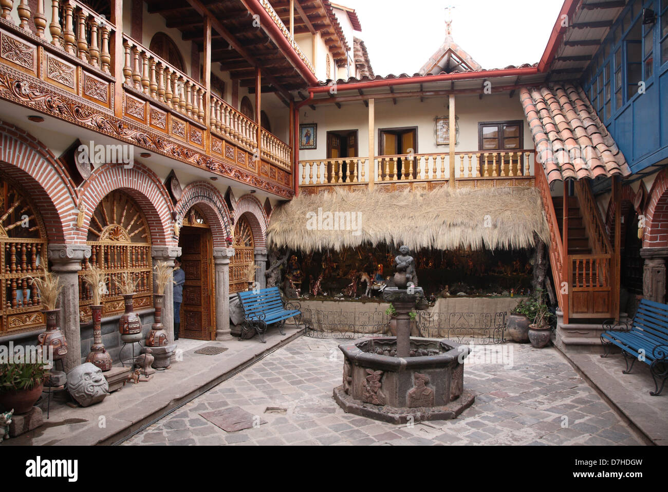 Perù Cusco San Blas lato bohemienne della città Foto Stock