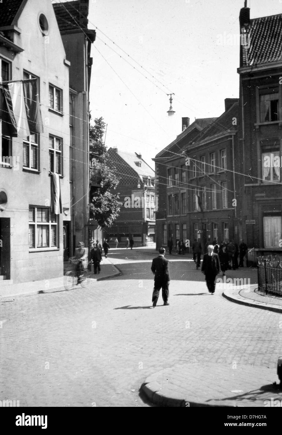Scena di strada in Olanda, post-SECONDA GUERRA MONDIALE Foto Stock