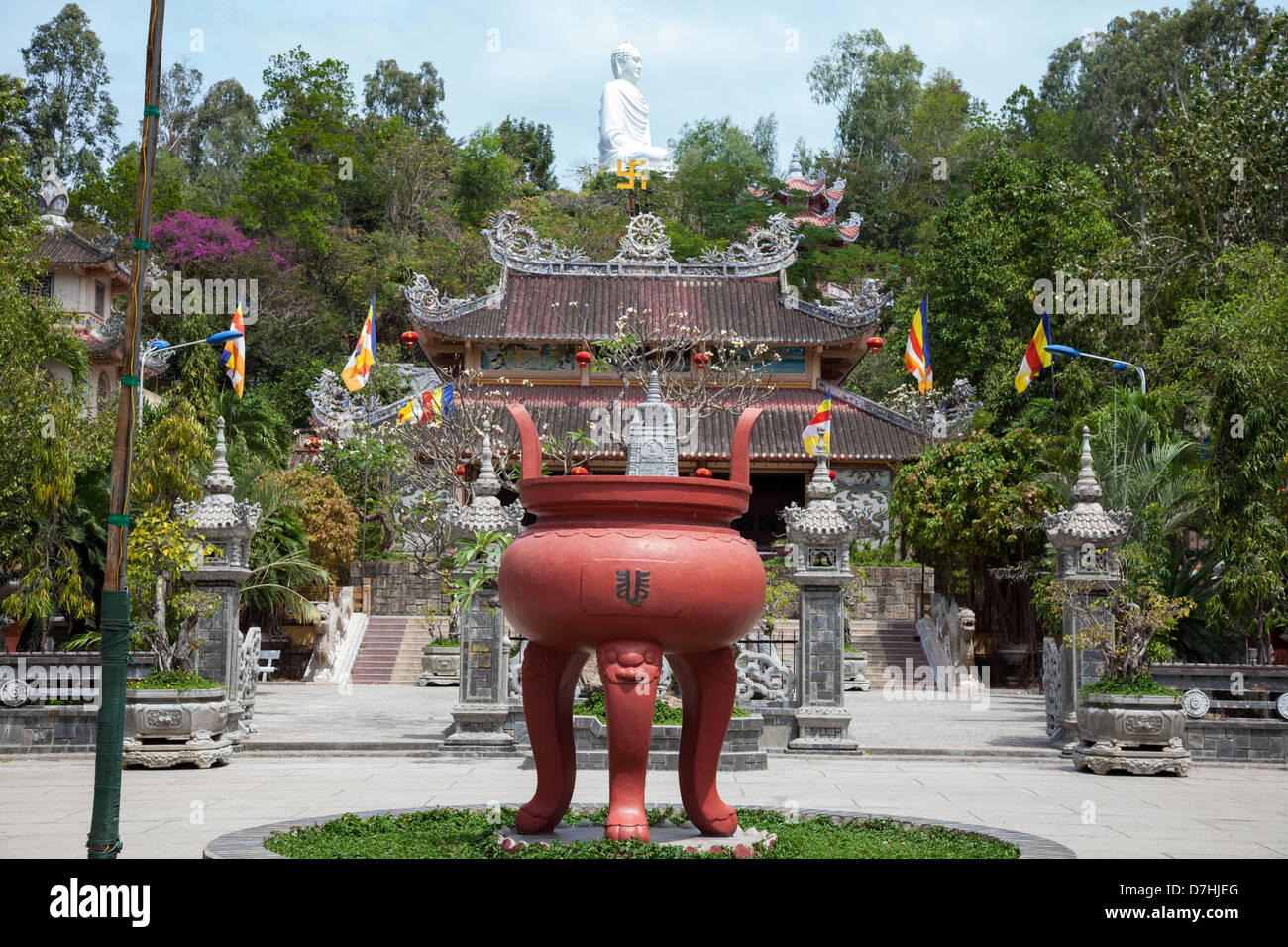 Pagoda Long Son Nha Trang, Vietnam Foto Stock