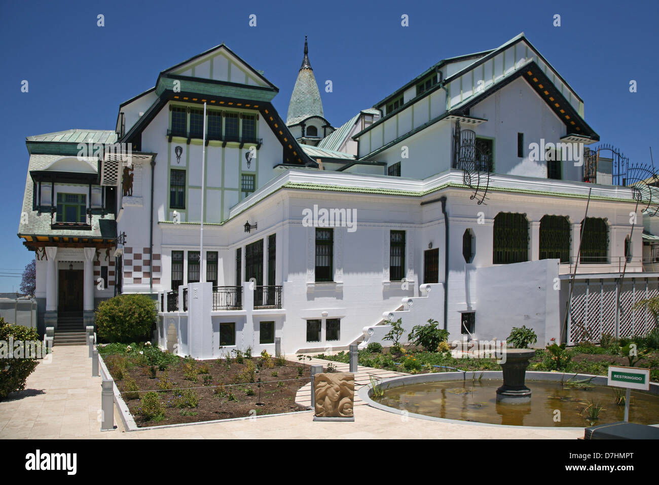 Cile Valparaiso Palazio Baburizza Cerro Alegre Museo de Bellas Artes Foto Stock