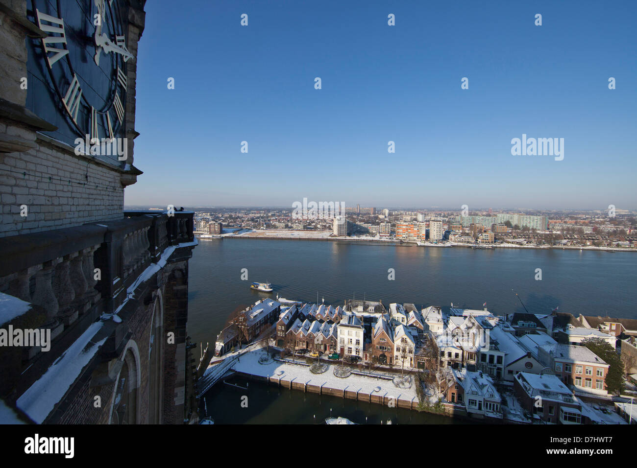Vista dal 'Grote Kerk' a Dordrecht, Olanda Foto Stock