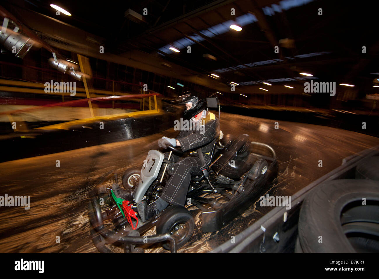 Il Karting a go-kart-in in Dordrecht, Olanda Foto Stock