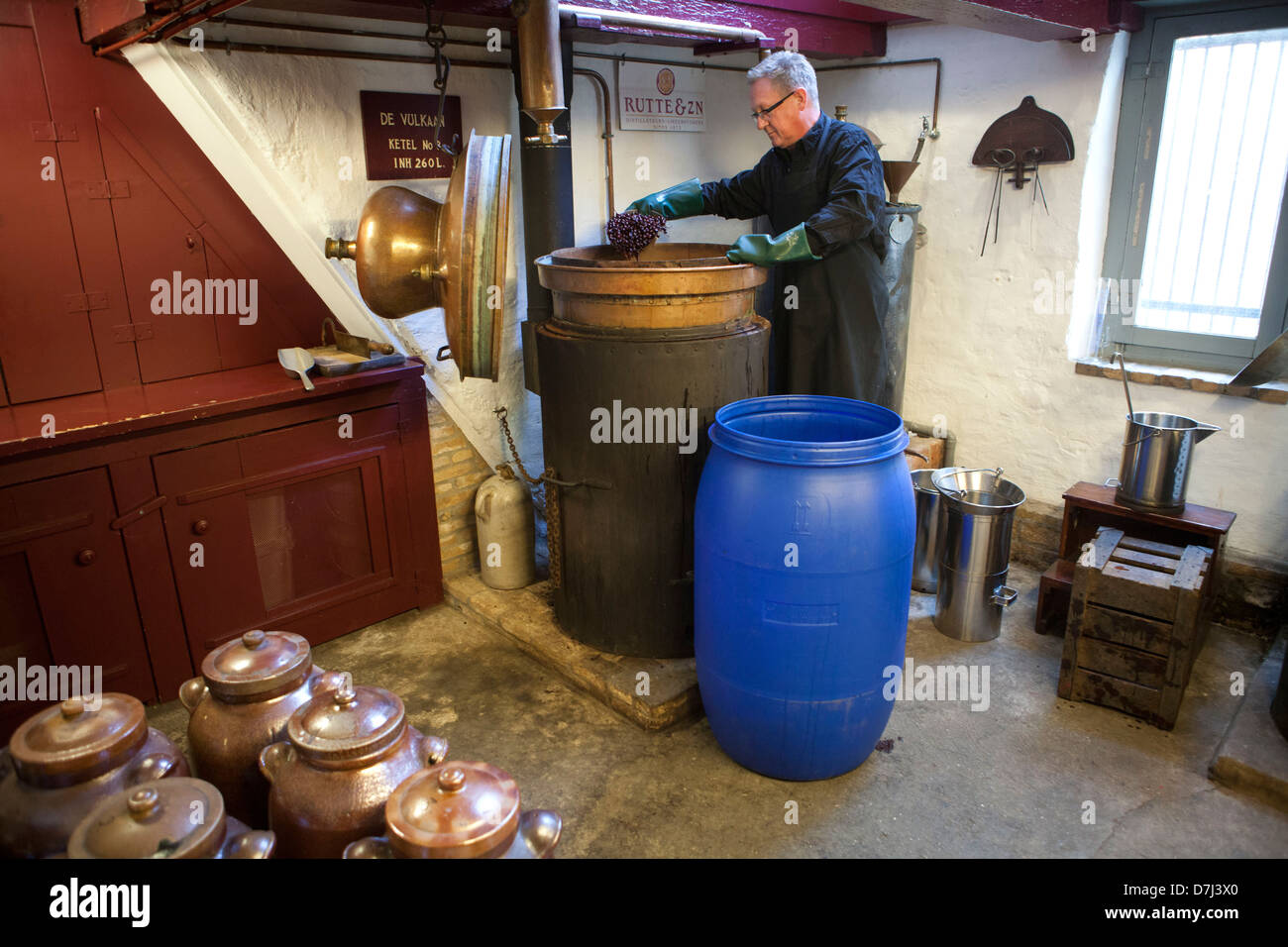 Il gin distillery a Dordrecht, Olanda Foto Stock