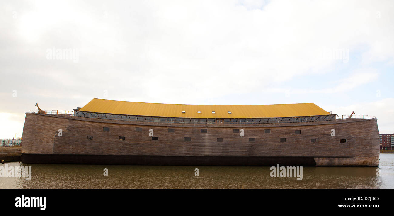 Replica del arco di Noè, costruita in scala reale come un museo, Dordrecht, Olanda Foto Stock