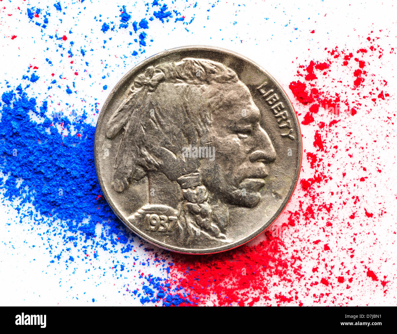 Studio shot di dollar coin Foto Stock