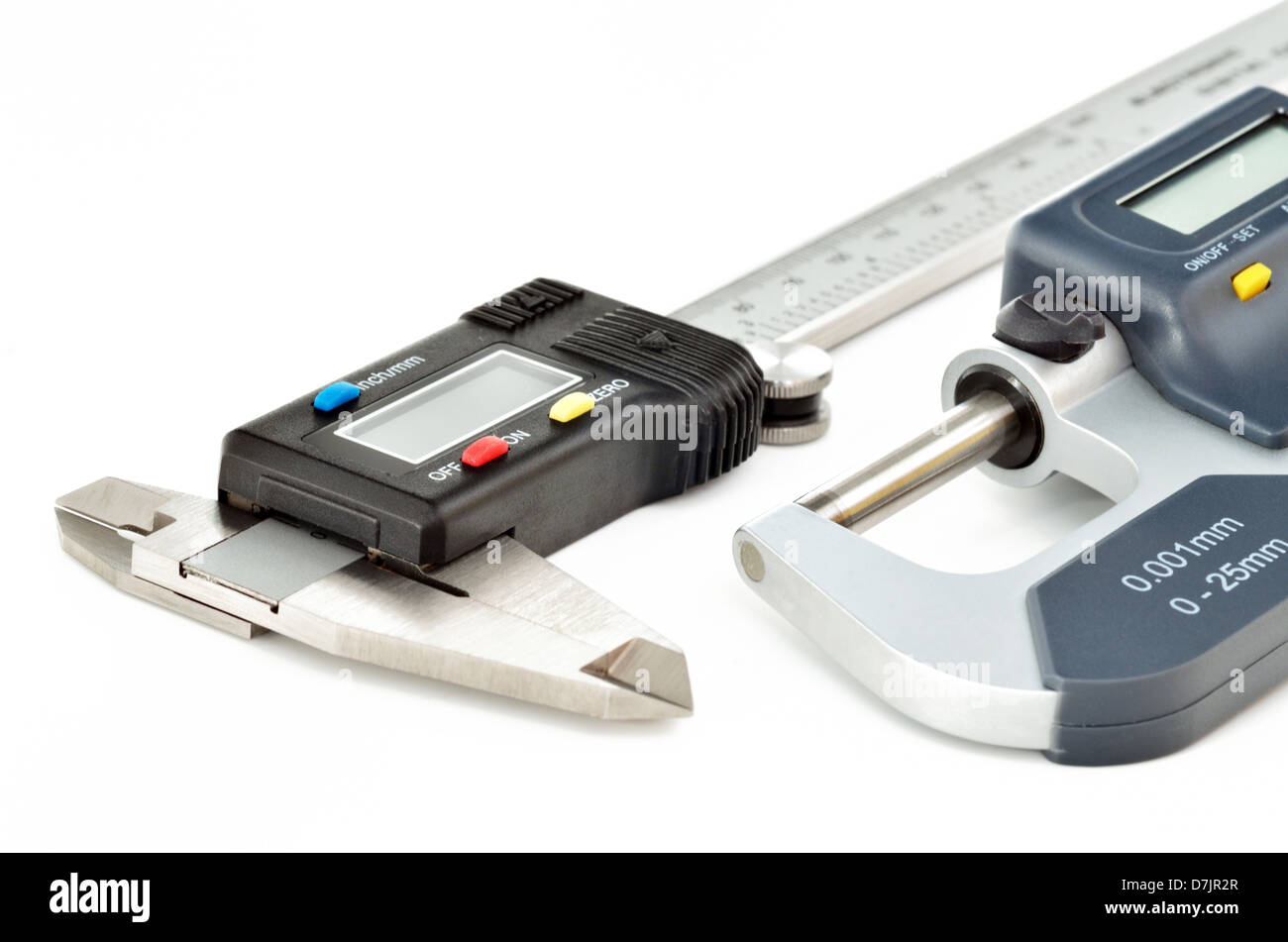 Calibro digitale e un micrometro Foto stock - Alamy