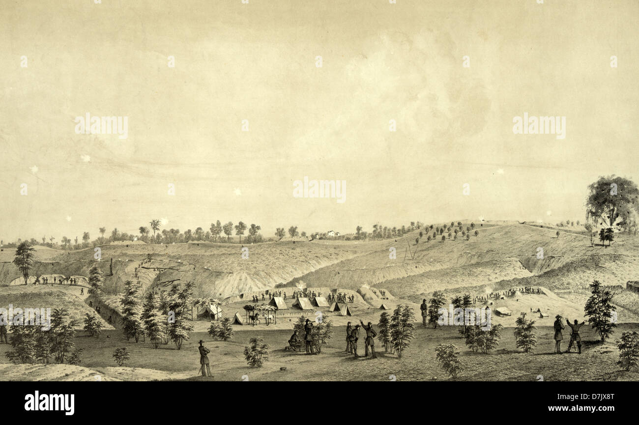 L'Assedio di Vicksburg, ultimo grande azione militare in Vicksburg campagna della Guerra Civile Americana Foto Stock