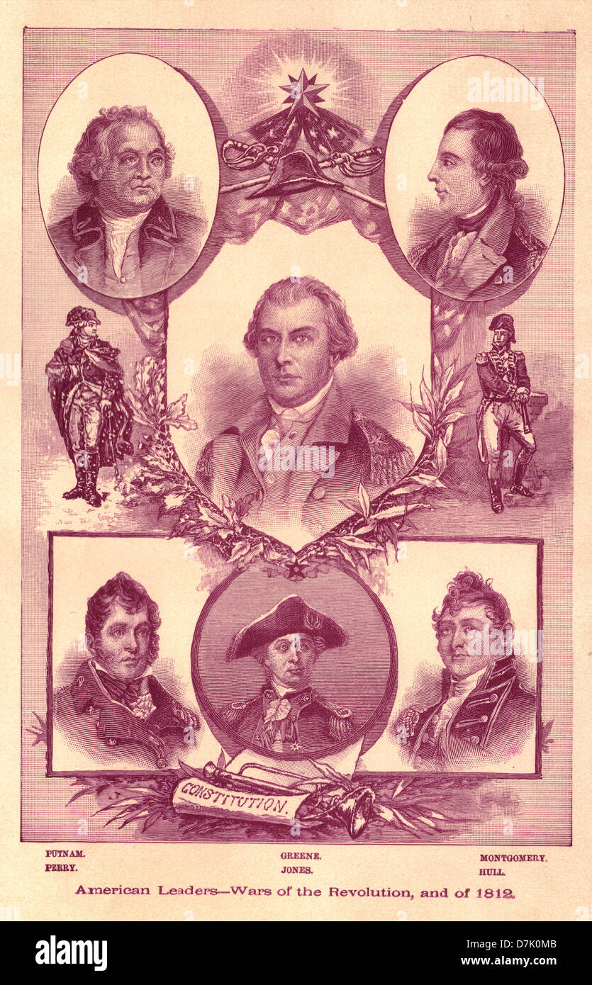 Leader americani - Le guerre della rivoluzione e 1812 Foto Stock