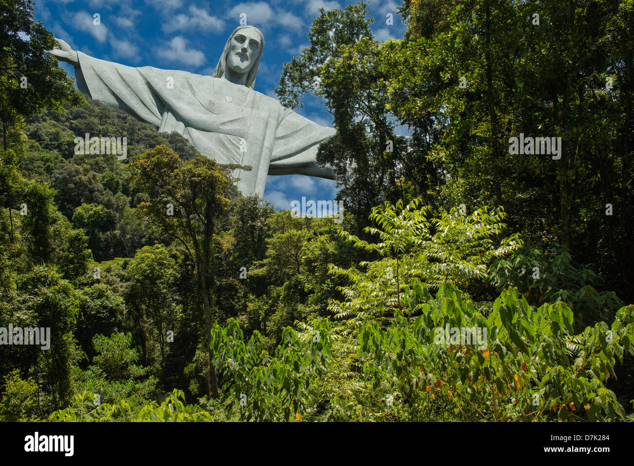 Gesù Cristo il Redentore statua, monte Corcovado, Rio de Janeiro, Brasile Foto Stock