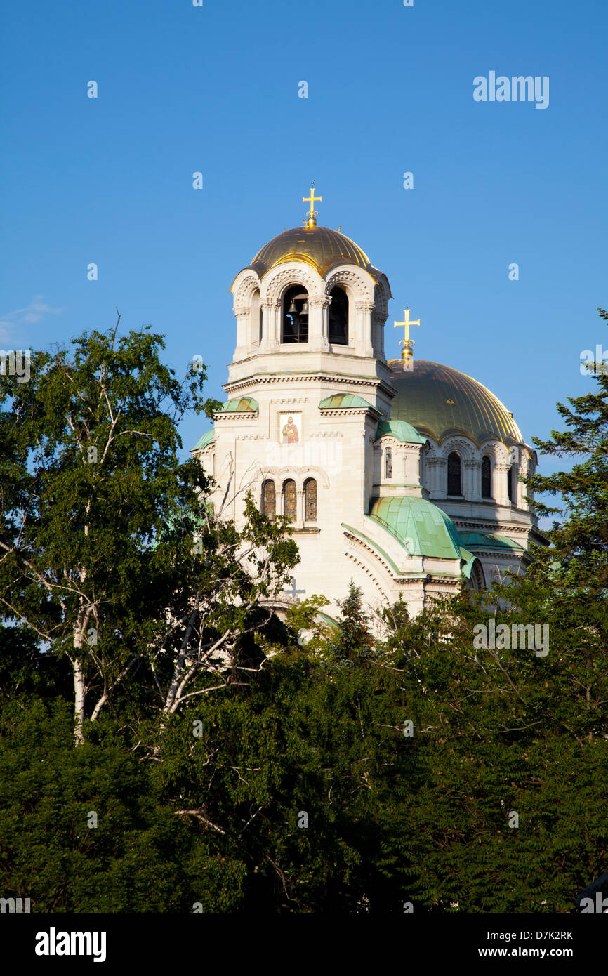 La Bulgaria, l'Europa, Sofia, Ploshtad Aleksandur Nevski posto, Aleksandur Nevski Memorial Church. Foto Stock