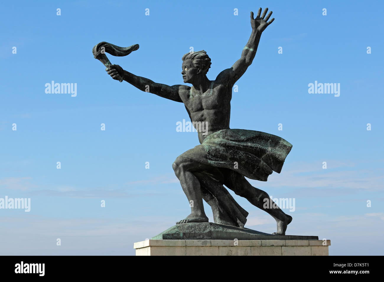 Dettaglio del Monumento della Liberazione sul Colle Gellert Budapest, Ungheria Foto Stock