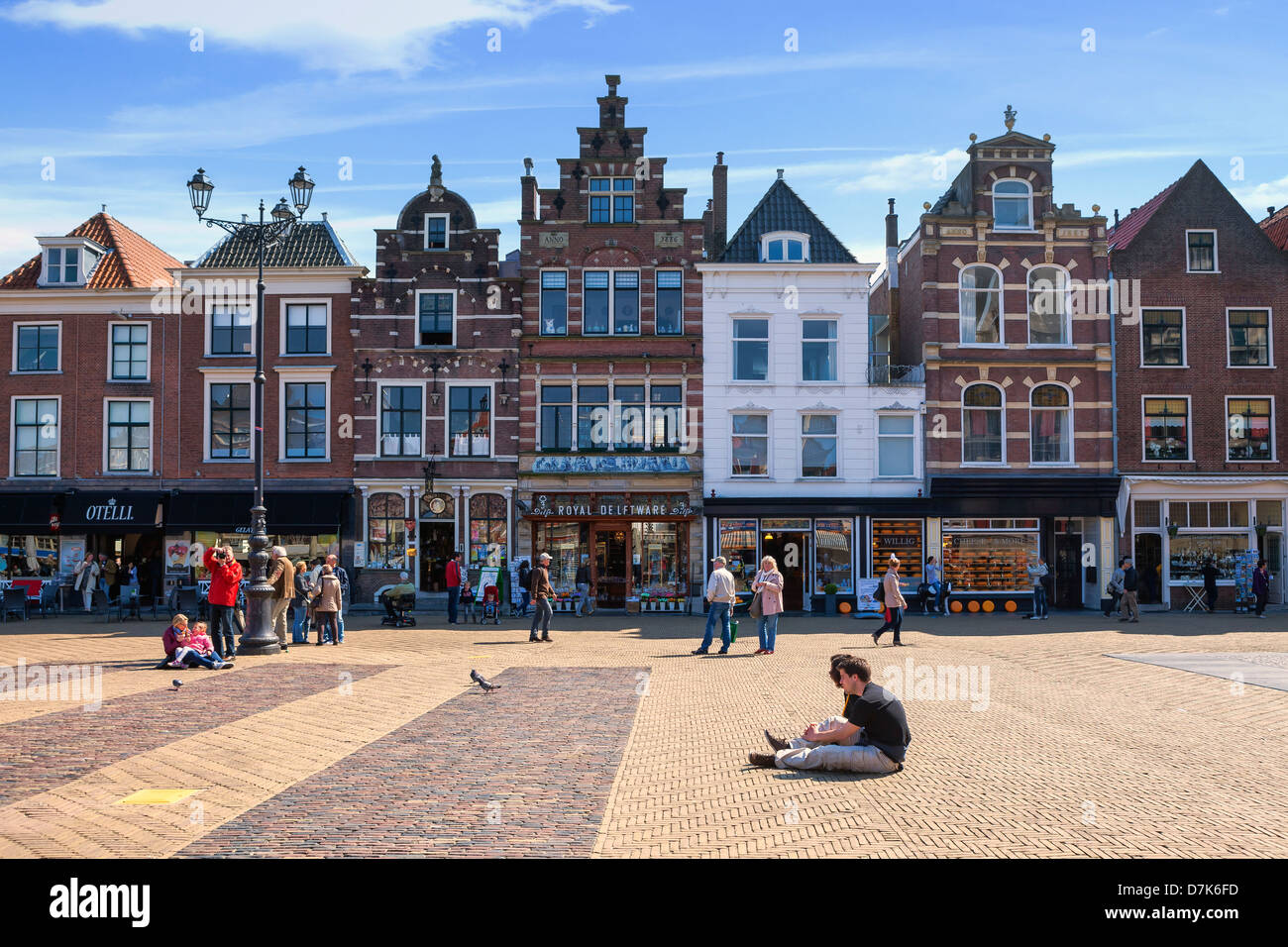 Markt, Delft, Olanda meridionale, Paesi Bassi Foto Stock