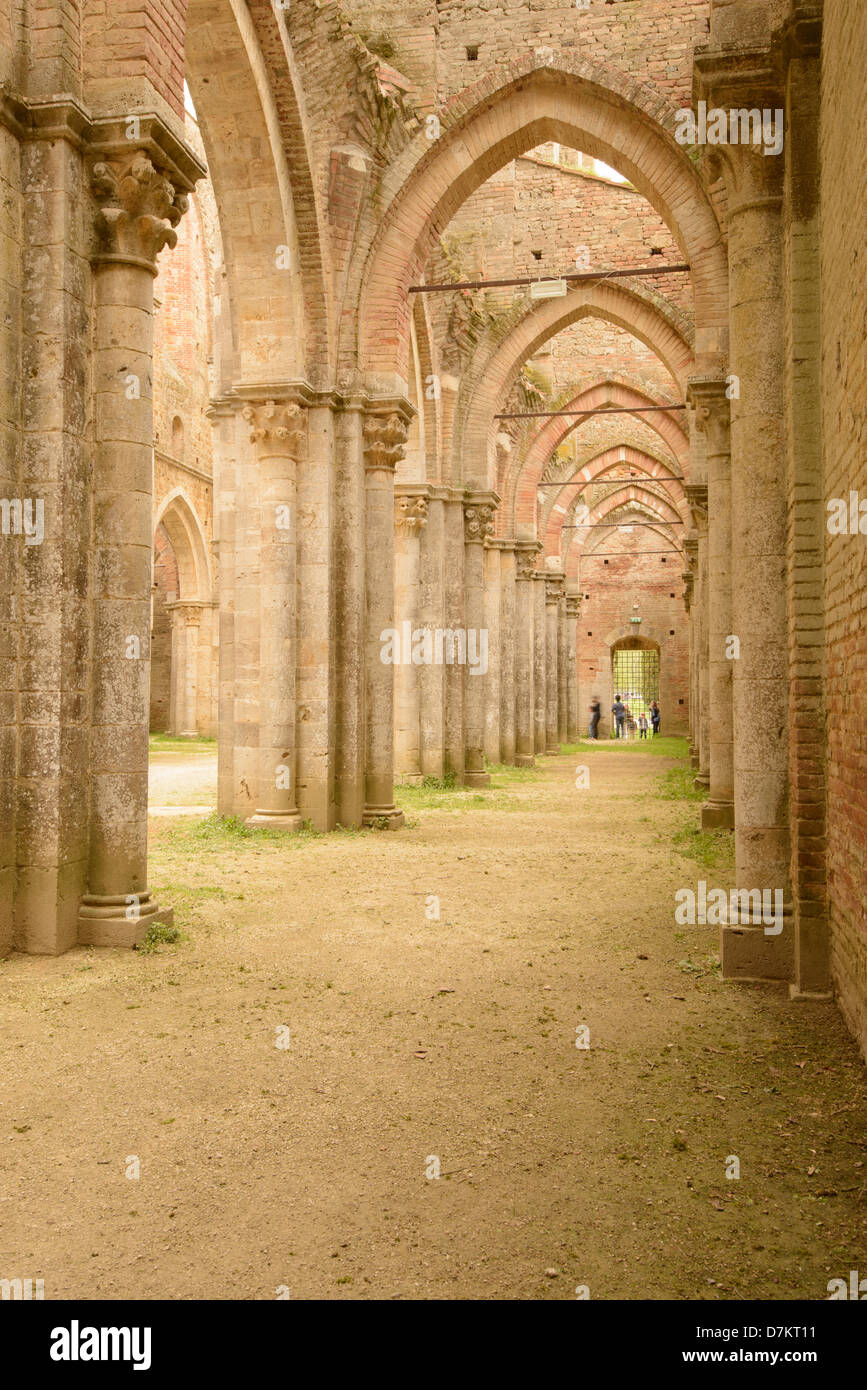 Abbazia di San Galgano, Toscana inItaly Foto Stock