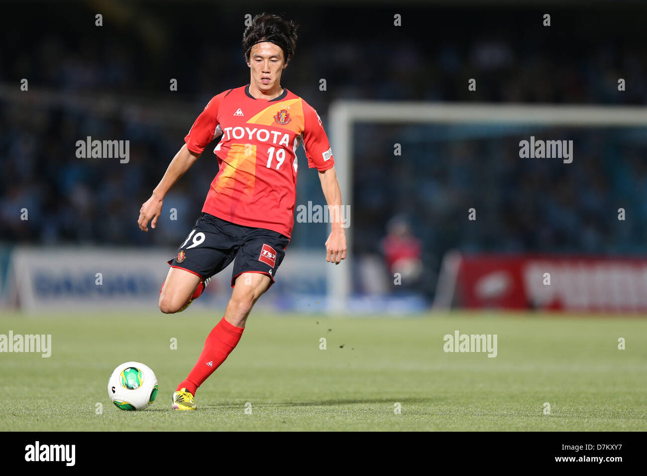 Kisho Yano (Grampus), 3 maggio 2013 - Calcio : 2013 J.League Division 1 corrispondenza tra tra Kawasaki frontale 2-1 Nagoya Grampus otto a Todoroki Stadium di Kanagawa, Giappone. (Foto di Kenzaburo Matsuoka/AFLO) Foto Stock