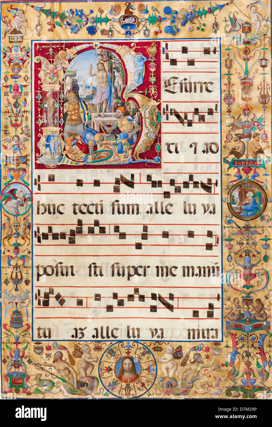 Antonio da Monza, la Risurrezione. Xv-XVI secolo. Tempere, foglia oro, e l'inchiostro. Il J. Paul Getty Museum Foto Stock
