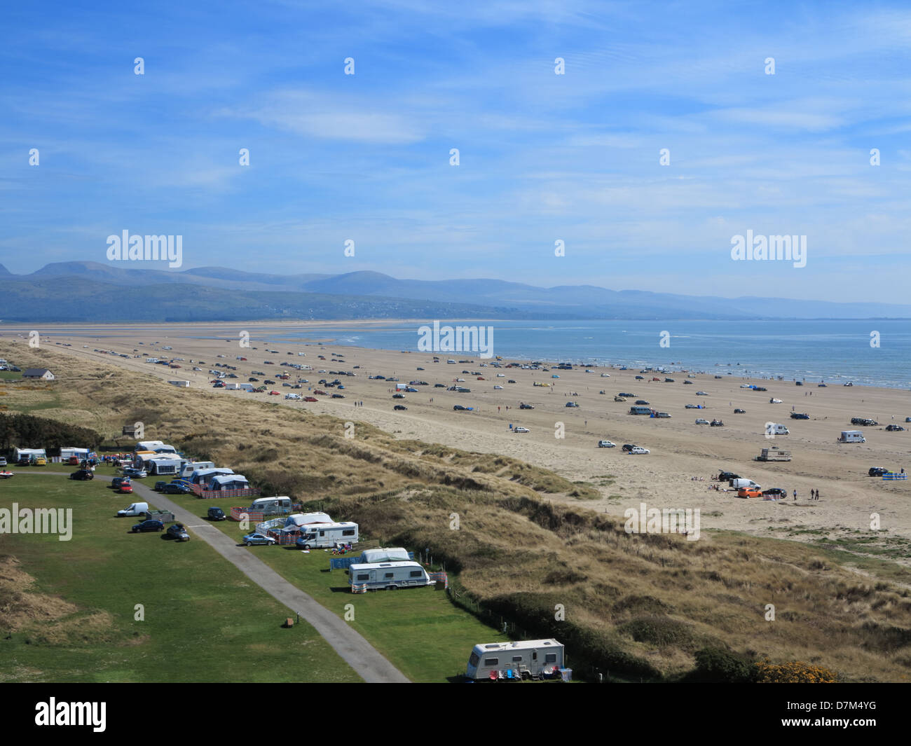 Black Rock Sands, vicino a Porthmadog, Gwynedd Foto Stock