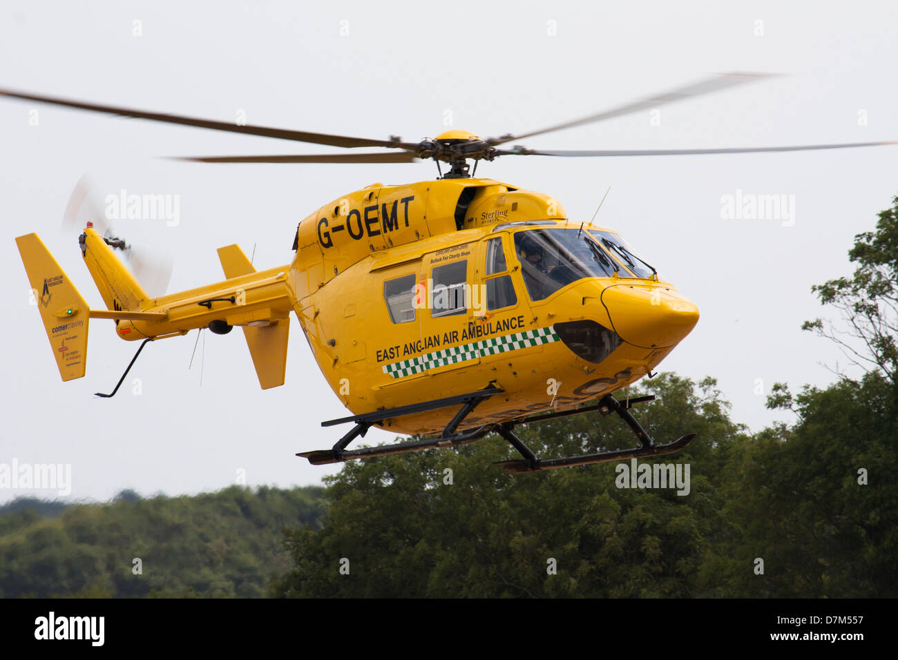 East Anglian Air Ambulance sbarco Foto Stock
