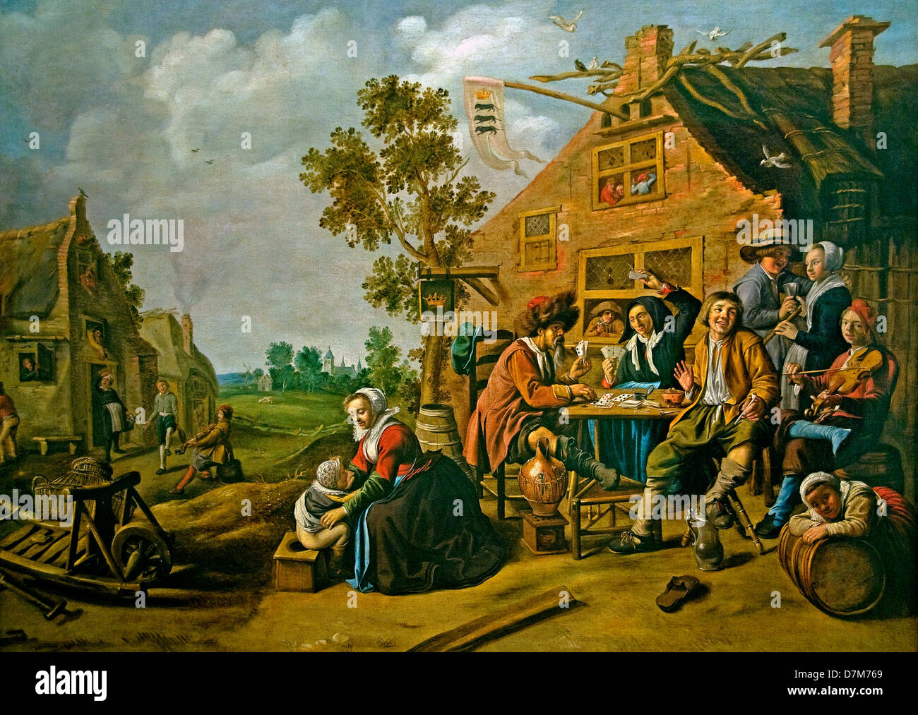 Società per il Crown Inn Jan Miense Molenaer 1630 Paesi Bassi Paesi Bassi Foto Stock