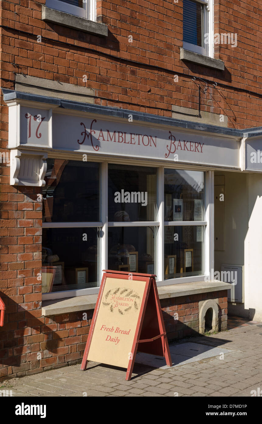 Hambleton Panificio della città mercato di Oakham in Rutland Foto Stock