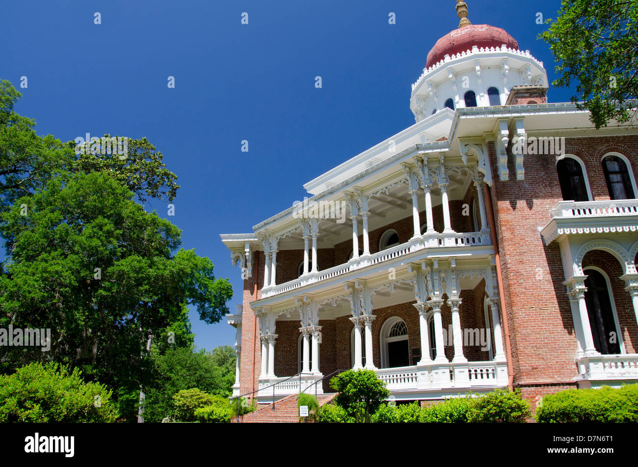 La Mississippi, Natchez. "Longwood' storica casa costruita in Oriental in stile Villa. Pietra miliare storica nazionale. Foto Stock