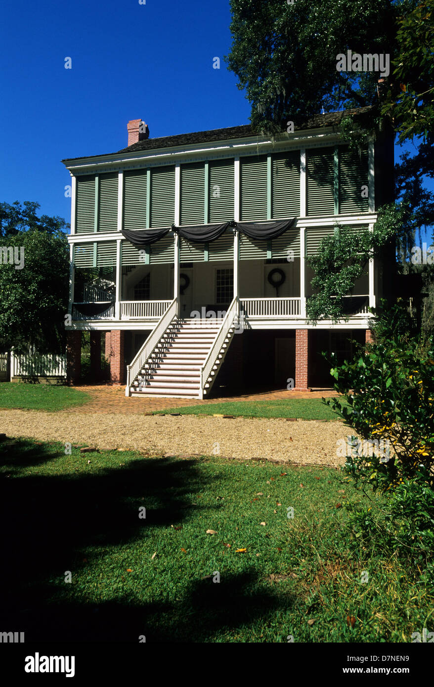 Elk283-3051v Louisiana, St Francisville, Audubon sito storico dello Stato, piantagione di Oakley, house, 1806 Foto Stock