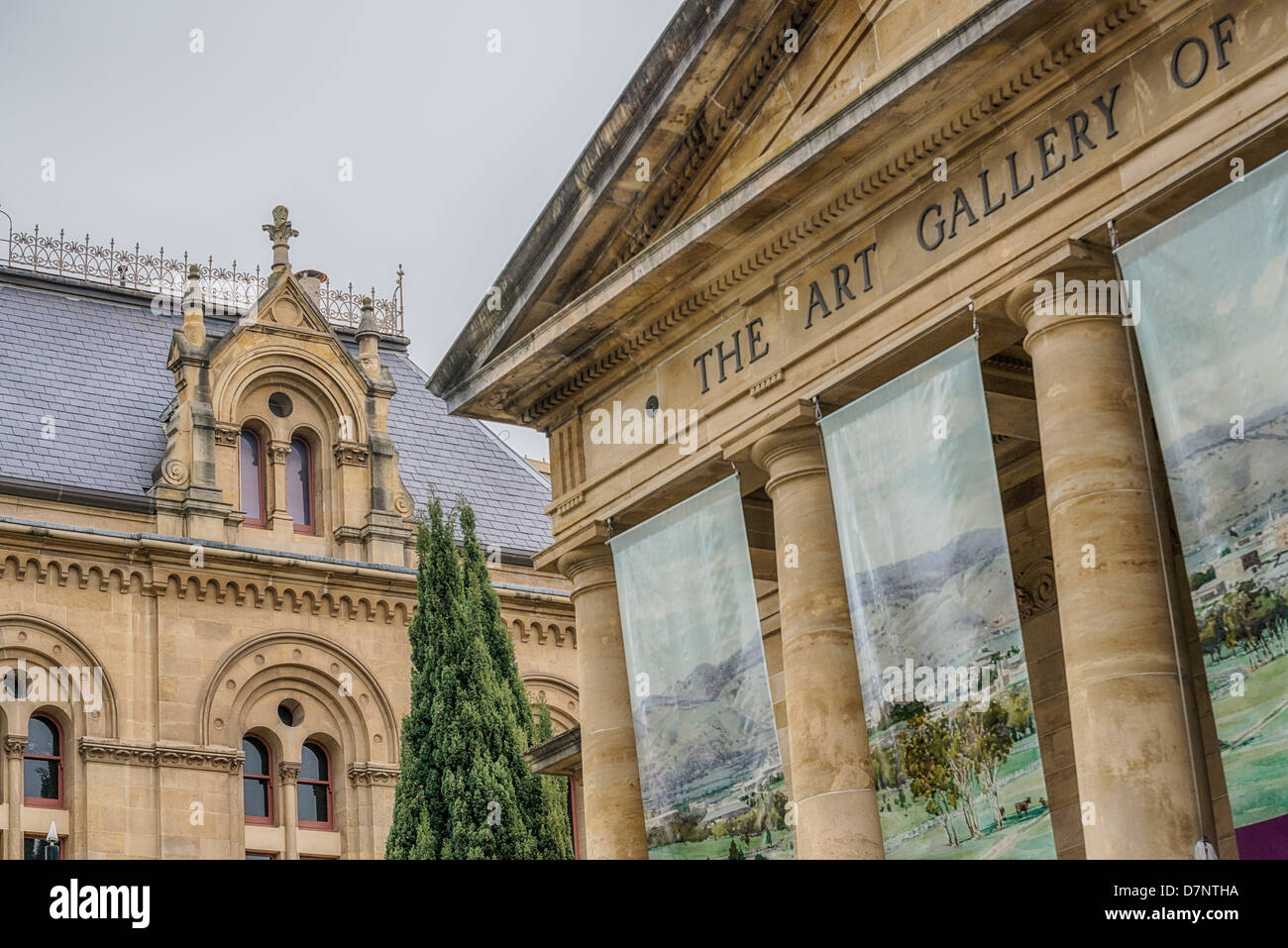 Architettonica di dettaglio del ornati in galleria d'Arte del South Australia. Foto Stock