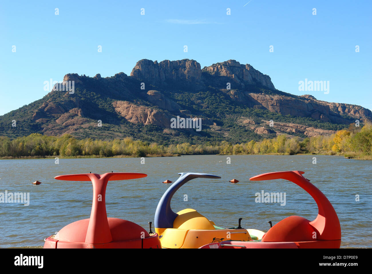 Il lago artificiale di Roquebrune sur Argens Foto Stock