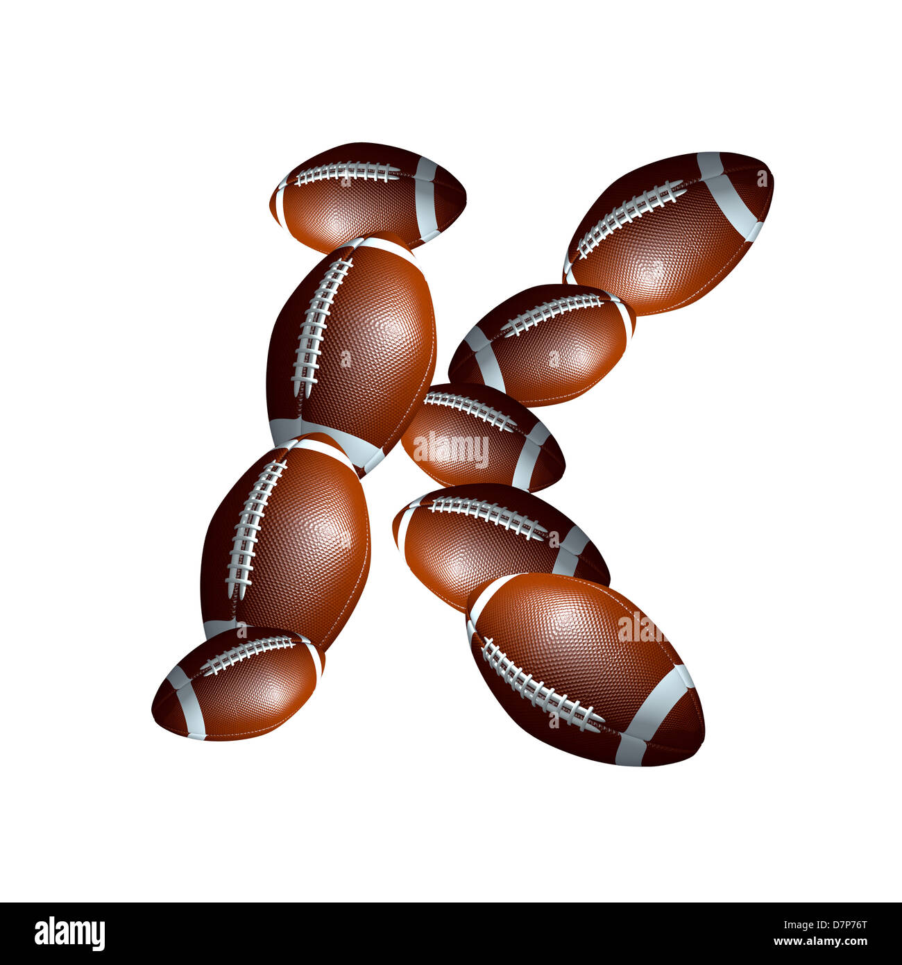 American Football Icona, Lettera dell'alfabeto e il tipo di font icona progettato al di fuori di un'illustrazione delle sfere Foto Stock