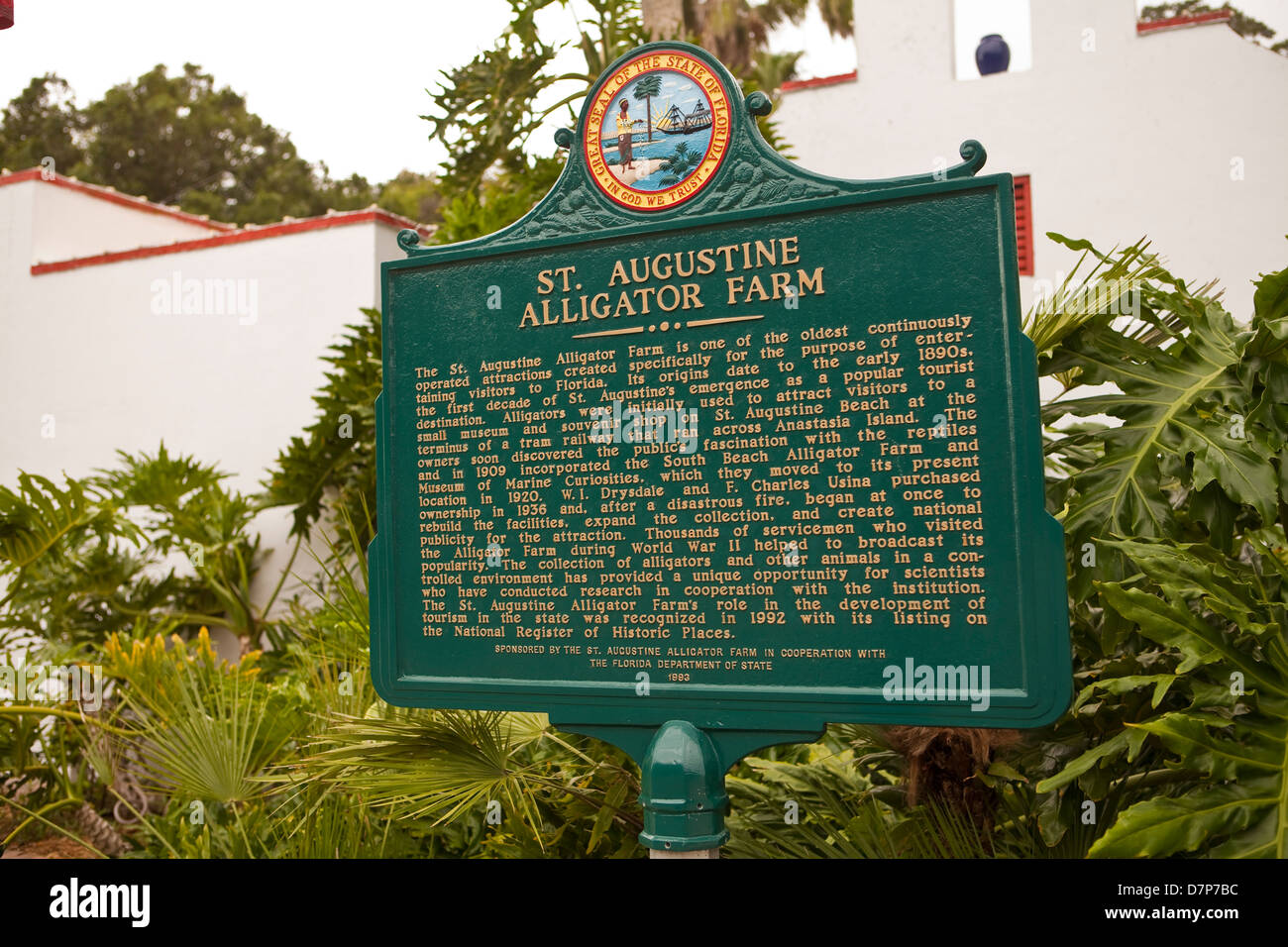 Il coccodrillo fattoria parco zoologico è visto in Sant'Agostino, Florida Foto Stock