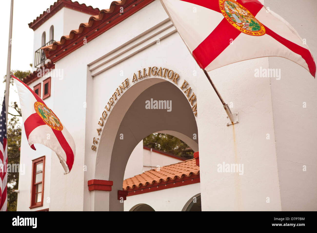 Il coccodrillo fattoria parco zoologico è visto in Sant'Agostino, Florida Foto Stock