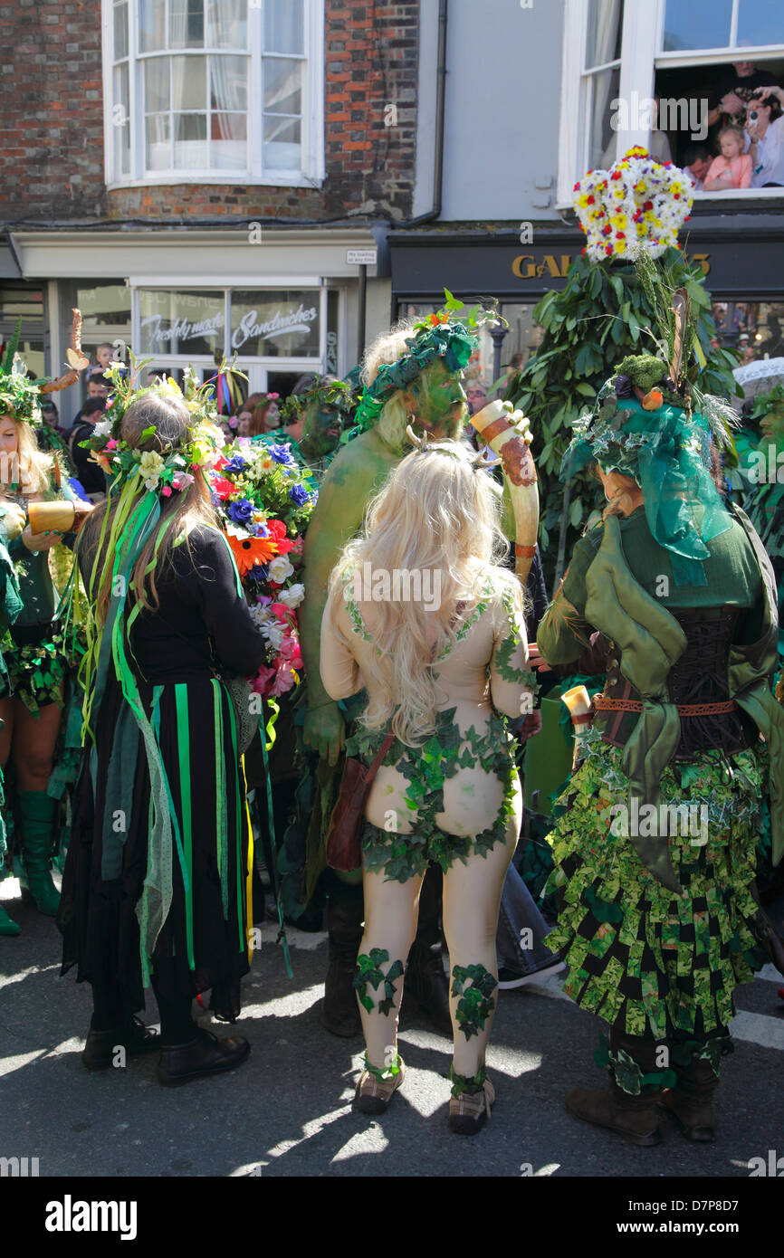 Hastings Jack-in-the-Green Day Parade East Sussex, England, Regno Unito Foto Stock