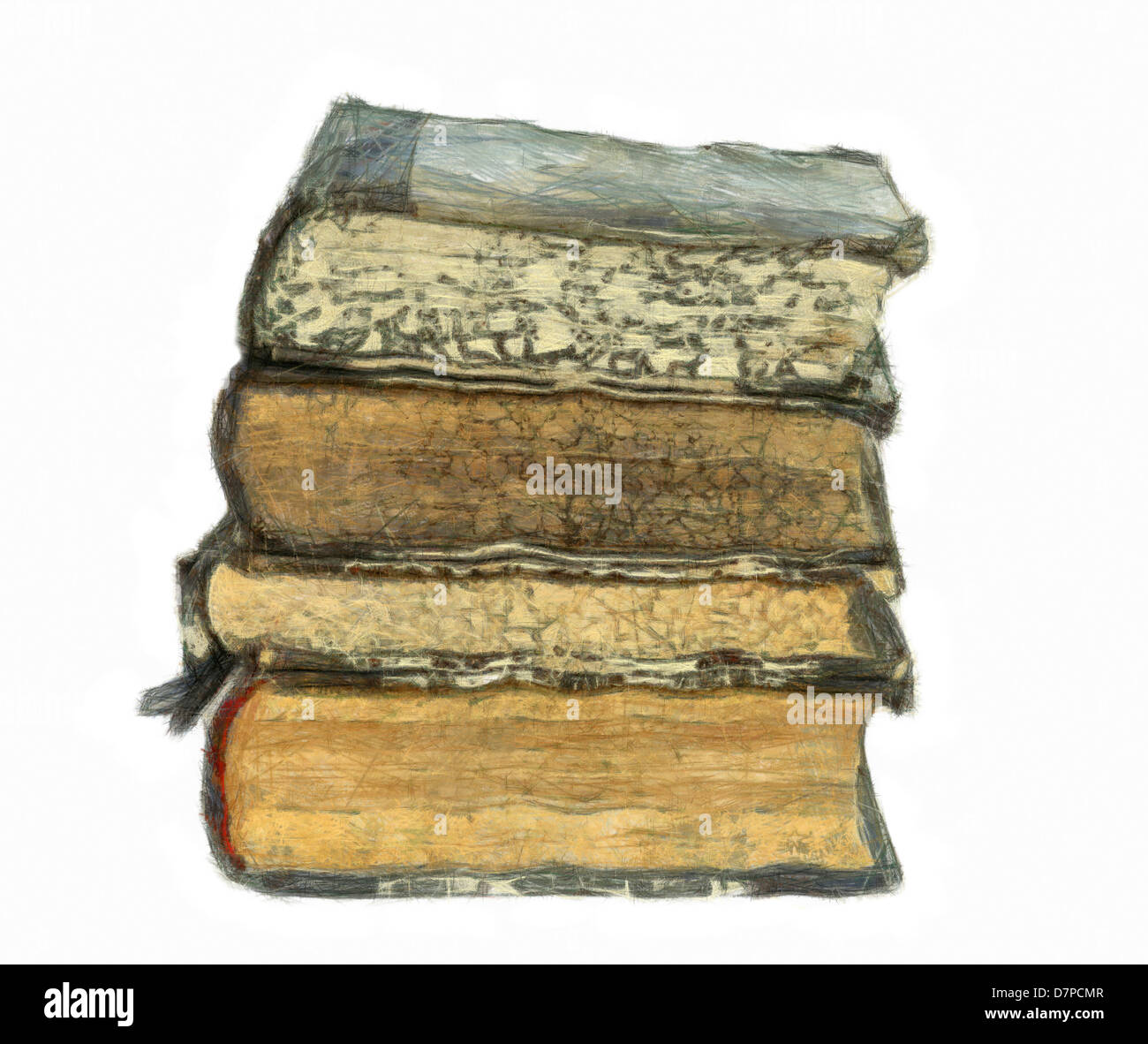 Cumulo di vecchi libri Foto Stock