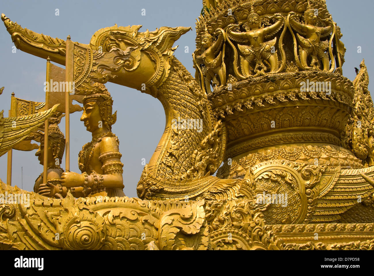 Scultura di cera, Wachsskulptur Thien Pansa Ubon Foto Stock