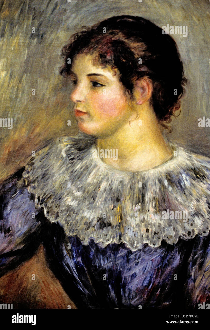 Ritratto di una giovane donna Pierre August Renoir 1841 1919 Francia - Francese Foto Stock