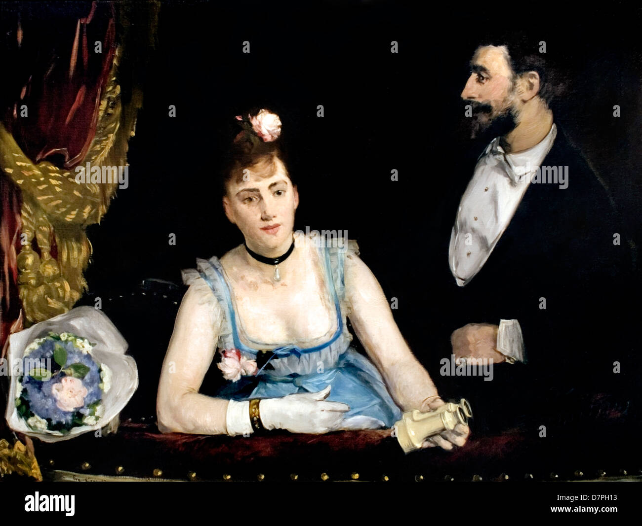 Eva Gonzales una scatola presso il Théâtre des Italiens - una scatola presso il Theatre des Italiens 1874 Édouard Manet 1832 - 1883 Francia - Francese Foto Stock