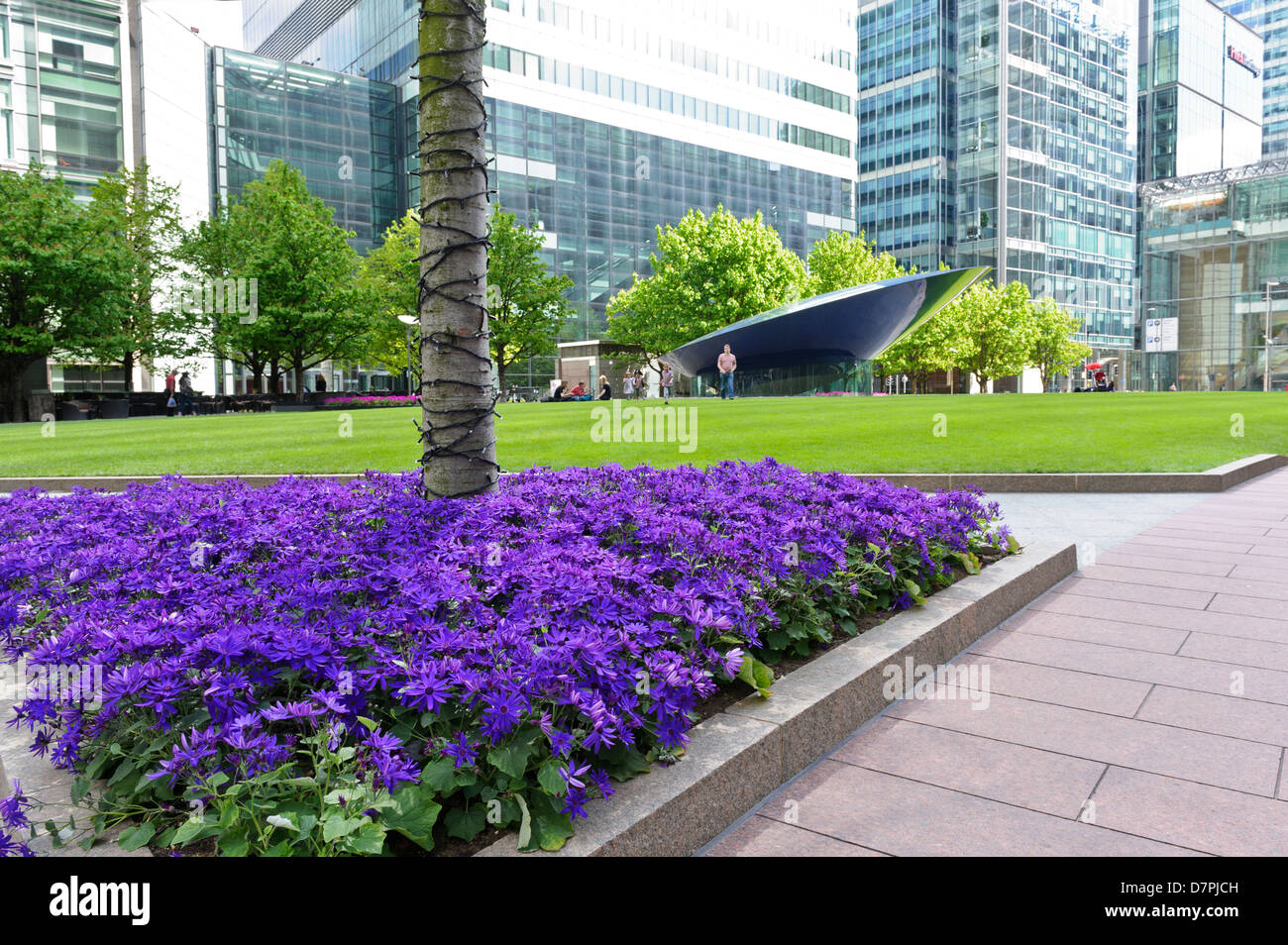 Giubileo Park, Canary Wharf, London, England, Regno Unito. Foto Stock