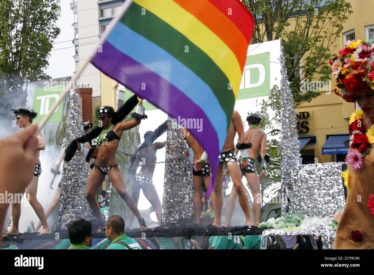 Gay Pride Festival e parade, Vancouver, Canada Foto Stock