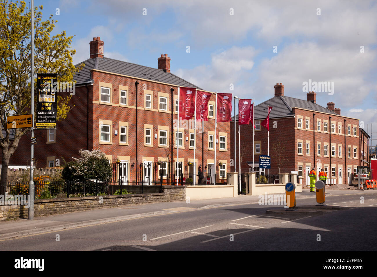 Newland case a sviluppo uscieri, Trowbridge, Wiltshire, Regno Unito Foto Stock