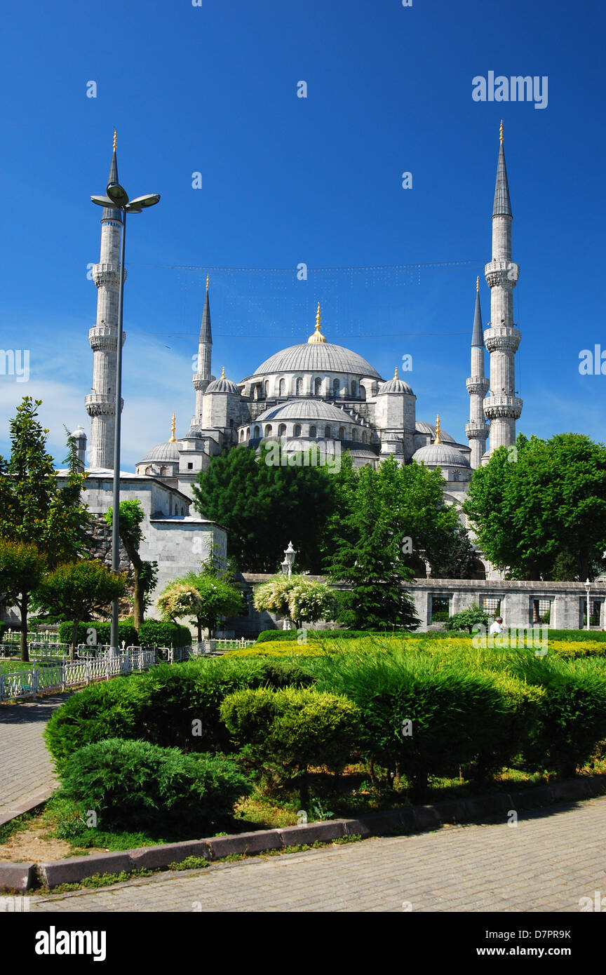 La Moschea Blu è la religiosa nazionale luogo di culto della Turchia a Istanbul, sapeva come Sultan Ahmet Mosque Foto Stock